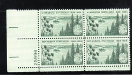 Lot Of 3, #1106 #1112 #1115, Plate # Blocks Of 4 Each US Stamps Minnesota Statehood Atlantic Cable Abraham Lincoln - Plattennummern
