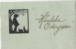 =CH   KINDER OSTERN 1920 - Scherenschnitt - Silhouette