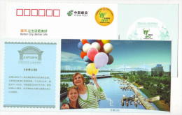 Expo Park,Balloon,Vistor,China 2010 Shanghai World Exposition Advertising Pre-stamped Card - 2010 – Shanghai (Chine)