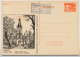 DDR P86II-23-88 C24  Postkarte Privater Zudruck KIRCHE GROSSBEEREN 1988 - Privatpostkarten - Ungebraucht