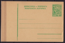 1954 Yugoslavia - Stamped STATIONERY - POSTCARD - MNH - Entiers Postaux