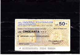 Banca Popolare Di Milano - 50 Lire - ( Circolato) - [10] Cheques Y Mini-cheques