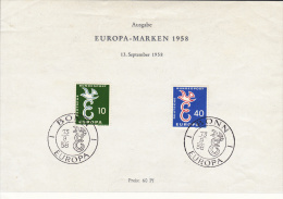 EUROPA - CEPT - Michel - 1958 - Duitsland - Nr 295/96 (1ste Uitgifte) - Gest/Obl/Us - 1958