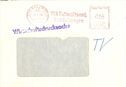 DDR Bad Salzungen AFS 1986 VEB Kaltwalzwerk Wirtschaftsdrucksache - Franking Machines (EMA)