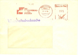 DDR Dresden AFS 1984 VEB Maschinenbauhandel Wirtschaftsdrucksache - Máquinas Franqueo (EMA)