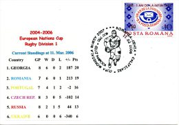 ROUMANIE. Enveloppe Commémorative De 2006. Coupe D´Europe Des Nations. - Rugby