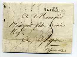 MP 29 BEAUCAIRE / Dept Du Gard / 28 Juillet 1797 / Taxe Manuscrite 5 Décimes - 1701-1800: Vorläufer XVIII