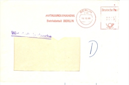 DDR Berlin AFS 1989 Metallurgiehandel Betriebsteil Berlin Wirtschaftsdrucksache - Maschinenstempel (EMA)