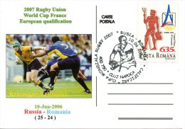 ROUMANIE. Carte Commémorative De 2006. Match Russie/Roumanie Qualificatif Pour La Coupe Du Monde 2011 - Rugby