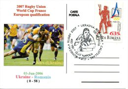 ROUMANIE. Carte Commémorative De 2006. Match Ukraine/Roumanie Qualificatif Pour La Coupe Du Monde 2011 - Rugby