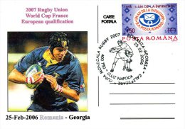 ROUMANIE. Carte Commémorative De 2006. Match Roumanie/Géorgie Qualificatif Pour La Coupe Du Monde 2011 - Rugby