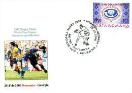 ROUMANIE. Enveloppe Commémorative De 2006. Match Roumanie/Géorgie Qualificatif Pour La Coupe Du Monde 2011 - Rugby