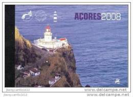 EUROPA 2008– AZORES  - CARTEIRA ANUAL –  TODOS LOS SELLOS Y HB  AÑO 2008 -  PRUEBAS COLOR  NUMERADA EUROPA 2008 - 2008