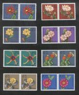 POLAND 1981 FLOWERING SUCCULENTS & CACTII SET OF 8 NHM PAIRS FLOWERS - CACTUS - DESERT - Sukkulenten