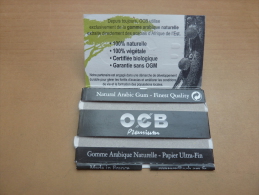 Papier à Cigarettes *** OCB Premium (Depuis Toujours, OCB Utilise Exculivement De La Gomme Arabique Naturelle...) - Autres & Non Classés