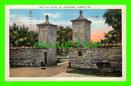 ST AUGUSTINE, FL - OLD CITY GATES - TRAVEL IN 1937 - E. C. KROPP CO - - St Augustine