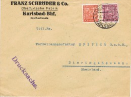 4915. Carta Impresos KARLSBAD (Checoslovaquia) 1938 - Lettres & Documents