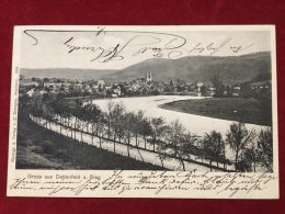 AK Dattenfeld Sieg Flußpartie Straße 1904 Stempel Schladen - Windeck