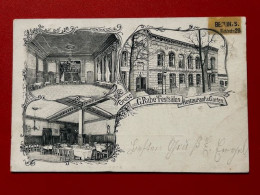 AK Berlin Litho G. Rabes Festsälen Restaurant Garten Fichtestrasse 1901 - Kreuzberg