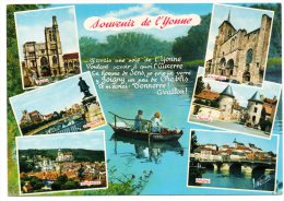 CP, 89, SOUVENIR DE L'YONNE, Multivues, Voyagé En 1991 - Andere & Zonder Classificatie