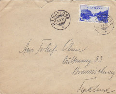 Norway Deluxe RÅNÅSFOSS 1939 Cover Brief To BRAUNSCHWEIG Germany 30 Ø Sunn-Fjord Stamp - Storia Postale