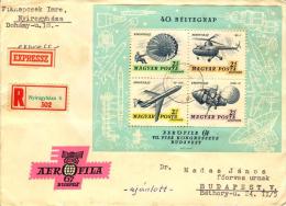 HUNGARY - 1967.FDCIII. USED - Aerofila II.- 7th Congress Of FISA(Helicopter,Airplane, Space,Parachute) Mi 2351-2354 - FDC