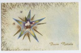 Bon Noel--  Type Mignonnette--étoile ---n° ??  éd ???--Carte Italienne--  Format  105mm  X  70mm - Autres & Non Classés