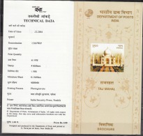 INDIA, 2004, Taj Mahal, Agra, Folder (Brochure). - Lettres & Documents