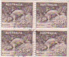 Australia 1938 Animals 9d Platypus Used Block 4 - Used Stamps