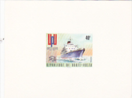 Burkina Faso 1974 UPU Centenary Proof Card, 40F Steamship - Burkina Faso (1984-...)