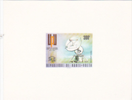 Burkina Faso 1974 UPU Centenary Proof Card, 300F Telstar Satellite - Burkina Faso (1984-...)