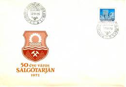 HUNGARY - 1972.FDC Set - Szarvas City And Main Square-Salgótarján And Modern Buildings Mi 2825-2826 - FDC