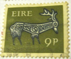 Ireland 1968 Stylised Stag 9p - Used - Usati