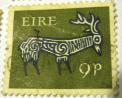 Ireland 1968 Stylised Stag 9p - Used - Usati