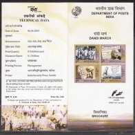 INDIA, 2005, 75th Anniversary Of Gandhi  Dandi March, (Salt Movement),  Folder, Brochure - Cartas & Documentos