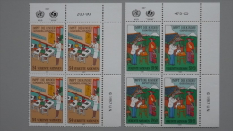 UNO-Wien 77/8 Eckrandviererblock Mi4 EVB ´B´ **/mnh, Für Kinderschutzimpfung (auch EVB ´D´ Möglich) - Ungebraucht