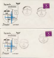 2 Verschillende Enveloppen Dag Van De Aero-filatelie 1965 - Cartas & Documentos