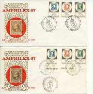 4 X Amphilex 67 - Blanco / Open Klep (1967) - Covers & Documents