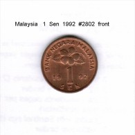 MALAYSIA    1  SEN  1992  (KM # 49) - Maleisië