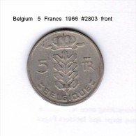 BELGIUM    5  FRANCS  1966  (KM # 135.1) - 5 Frank