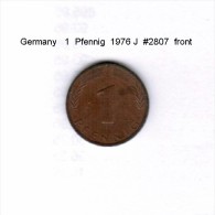 GERMANY    1  PFENNIG  1976 J  (KM # 105) - 1 Pfennig