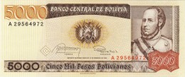 BILLET # BOLIVIE # 5000 PESOS BOLIVIANOS   # 1984 # PICK N° 168 - Bolivië