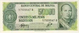 BILLET # BOLIVIE # 50000 PESOS BOLIVIANOS   # 1984 # PICK N° 170 - Bolivien