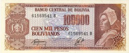 BILLET # BOLIVIE # 100000 PESOS BOLIVIANOS   # 1984 # PICK N° 171 - Bolivien