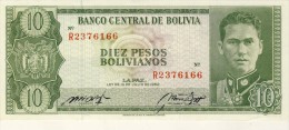 BILLET # BOLIVIE # 10  PESOS BOLIVIANOS   # 1962 # PICK N° 154 - Bolivia