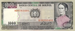 BILLET # BOLIVIE # 1000  PESOS BOLIVIANOS   # 1982 # PICK N° 167 - Bolivien