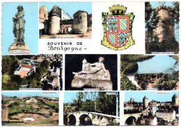 CP, SOUVENIR DE BOURGOGNE, Multivues, Voyagé En 1965 - Bourgogne