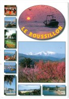 CP, LE ROUSSILLON, Multivues, Voyagé En 1990, Ed : ESTEL - Languedoc-Roussillon