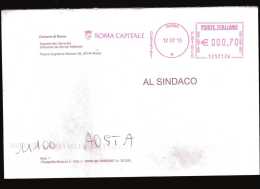 Italia-  St. Post. -x  - Timbro 2013 .tematica Comuni D´Italia. Com. Roma Capitale ( RM ) - 2011-20: Storia Postale
