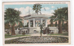 Alamo Plaza Band Stand San Antonio Texas 1916 Postcard - San Antonio